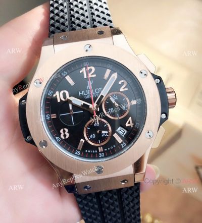 Fake Hublot Geneve Big Bang Rose Gold Chronograph Watch